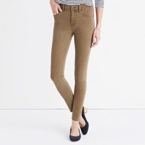 Madewell High Riser Skinny Pants in Khaki